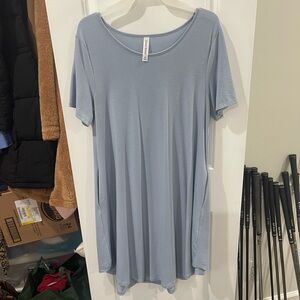 Light Blue Short Sleeve Swing Dress - Brand: Lularoe
